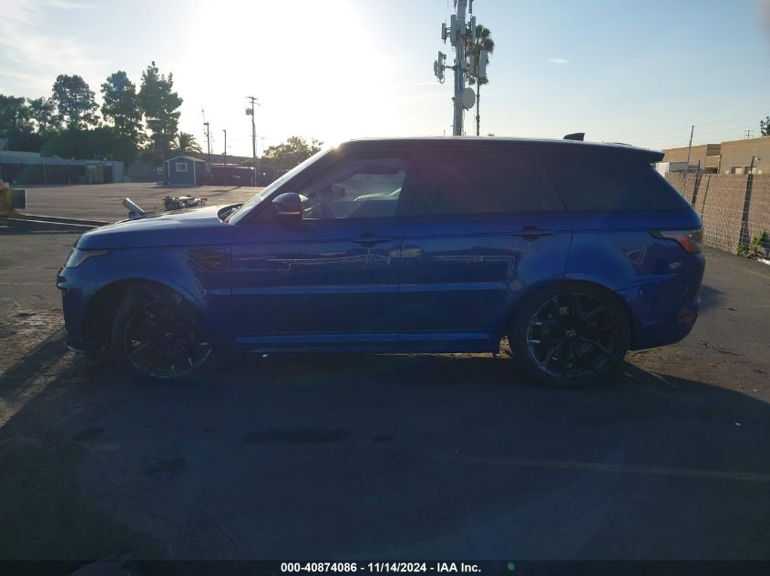 2018 Land Rover Range Rover Sport Svr VIN: SALWZ2SE0JA195588 Lot: 40874086