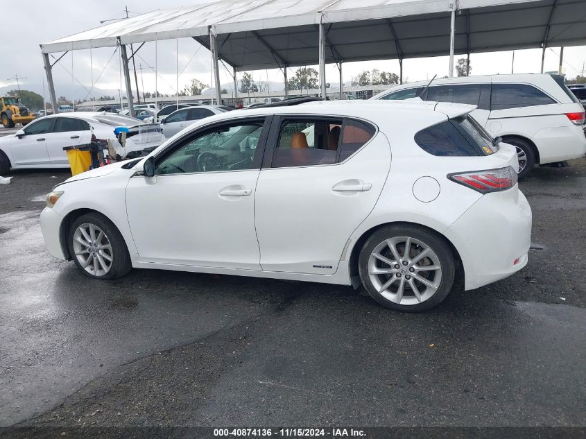 2012 Lexus Ct 200H Premium VIN: JTHKD5BH0C2078069 Lot: 40874136