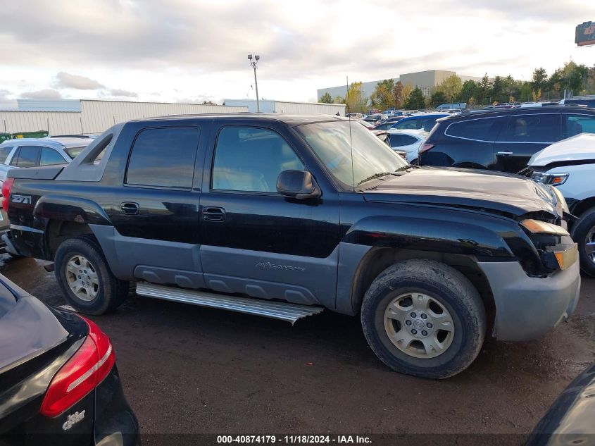 2002 Chevrolet Avalanche 1500 VIN: 3GNEK13T62G196849 Lot: 40874179