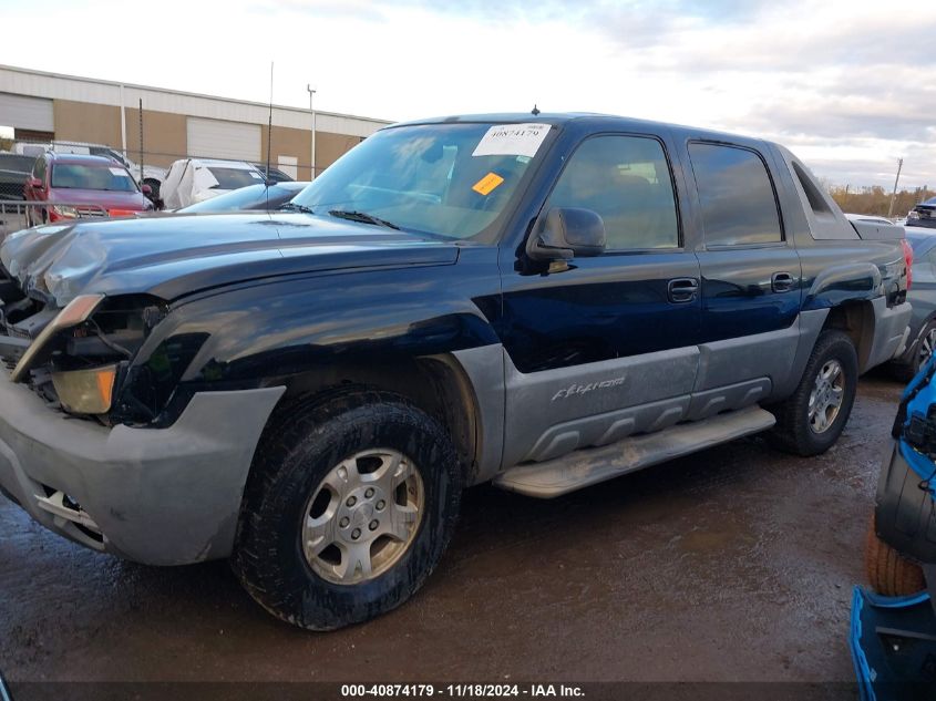 2002 Chevrolet Avalanche 1500 VIN: 3GNEK13T62G196849 Lot: 40874179