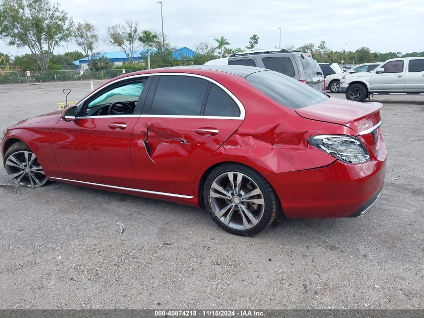 2016 Mercedes-Benz C-Class C 300/Luxury/Sport VIN: 55SWF4JB0GU132007 Lot: 40874218