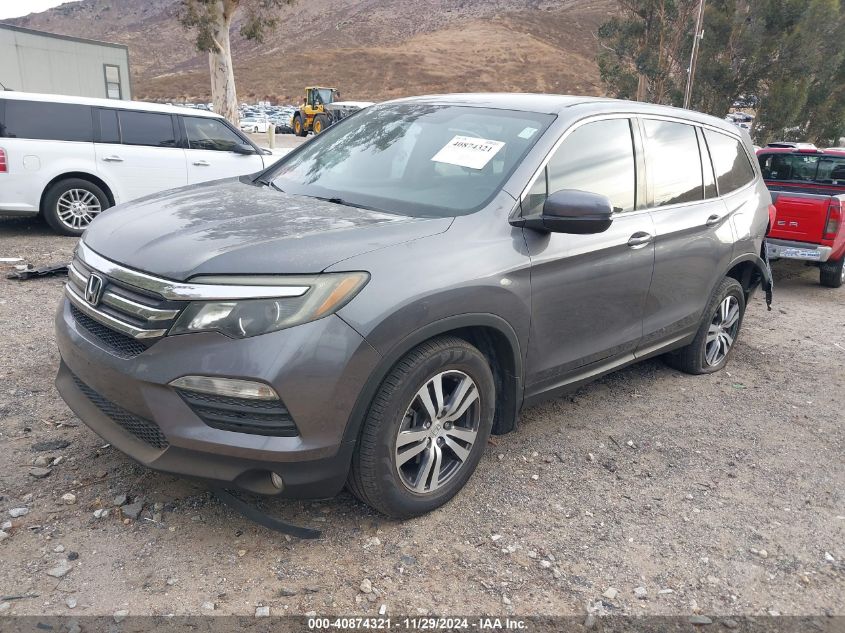 VIN 5FNYF5H31GB021612 2016 Honda Pilot, EX no.2