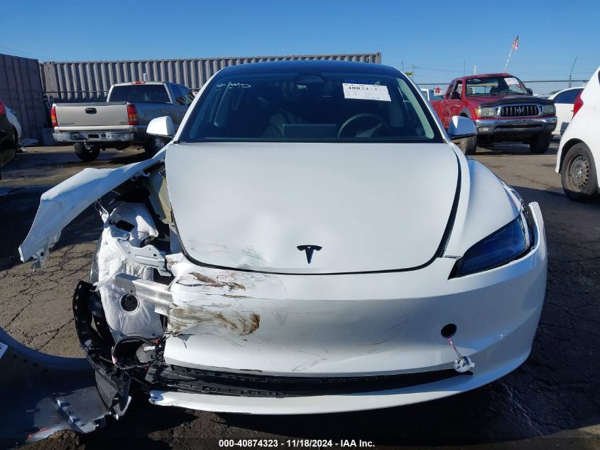 2024 Tesla Model 3 Rear-Wheel Drive VIN: 5YJ3E1EA4RF769136 Lot: 40874323