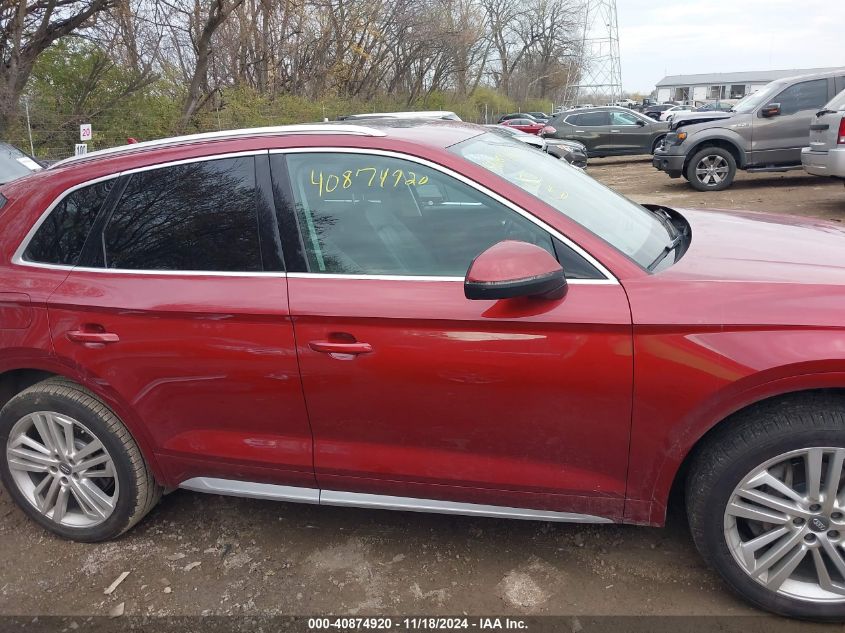 2018 Audi Q5 2.0T Premium/2.0T Tech Premium VIN: XXWA1BNAFY9J21695 Lot: 40874920