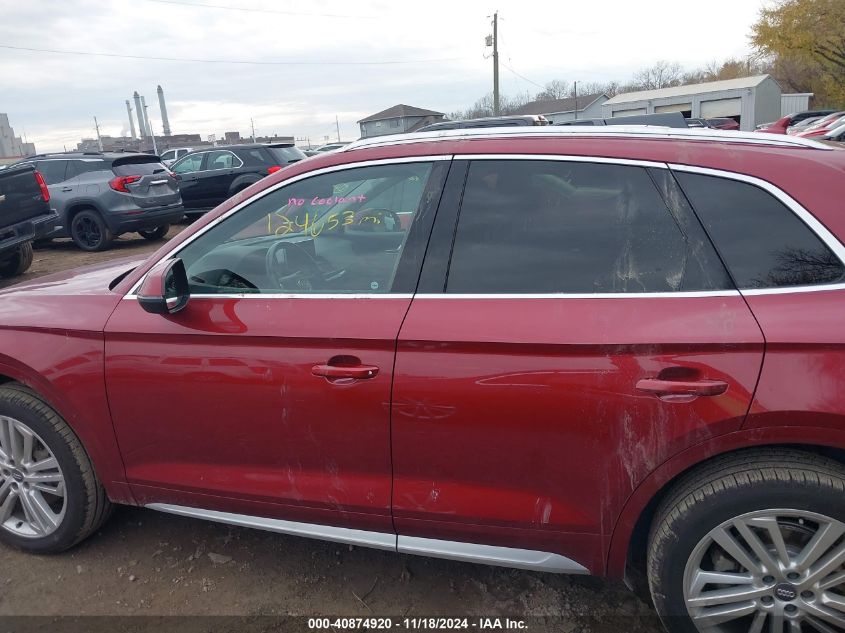 2018 Audi Q5 2.0T Premium/2.0T Tech Premium VIN: XXWA1BNAFY9J21695 Lot: 40874920