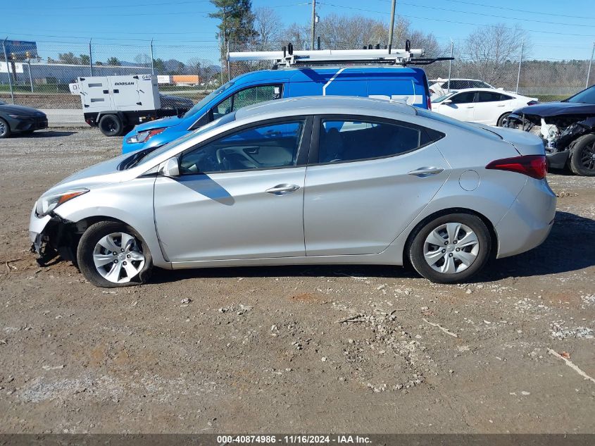 2016 Hyundai Elantra Se VIN: 5NPDH4AE5GH794762 Lot: 40874986