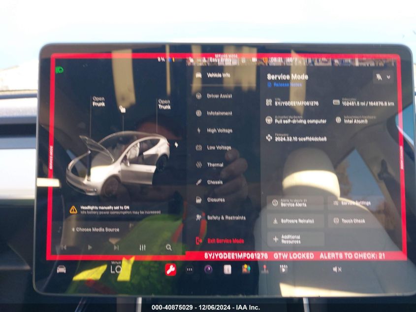 2021 TESLA MODEL Y - 5YJYGDEE1MF061276