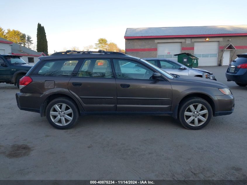 2008 Subaru Outback 2.5I/2.5I L.l. Bean Edition VIN: 4S4BP61C387312909 Lot: 40875234