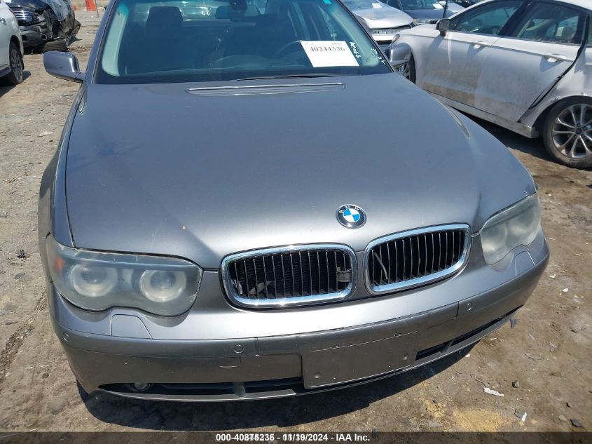 2004 BMW 745I VIN: WBAGL63584DP72743 Lot: 40875235