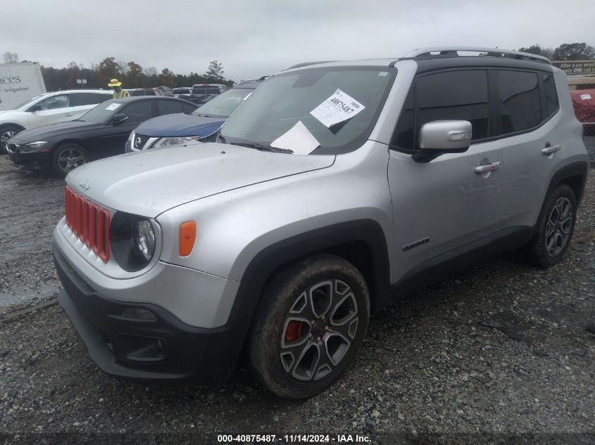 2015 Jeep Renegade Limited VIN: ZACCJADT6FPC28110 Lot: 40875487