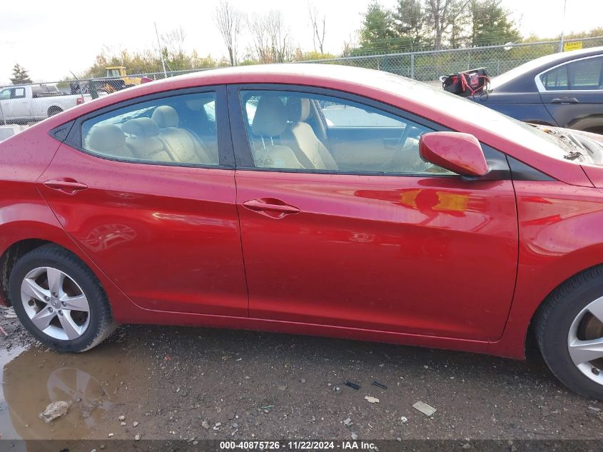 2013 Hyundai Elantra Gls VIN: 5NPDH4AE6DH176765 Lot: 40875726