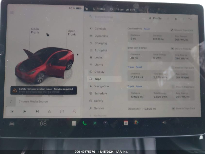 2023 Tesla Model Y Awd/Long Range Dual Motor All-Wheel Drive VIN: 7SAYGDEE7PF674249 Lot: 40875770