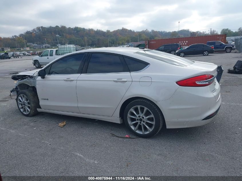 2017 Ford Fusion Hybrid Se VIN: 3FA6P0LU0HR264244 Lot: 40875944