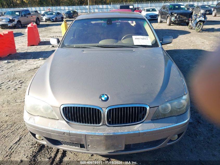 2007 BMW 750Li VIN: WBAHN835X7DT73802 Lot: 40876011