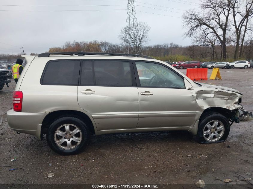 2003 Toyota Highlander Limited V6 VIN: JTEHF21A930119315 Lot: 40876012