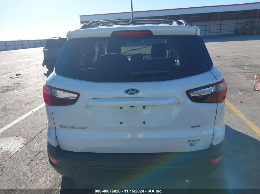 2018 Ford Ecosport Ses VIN: MAJ6P1CL2JC188690 Lot: 40876026