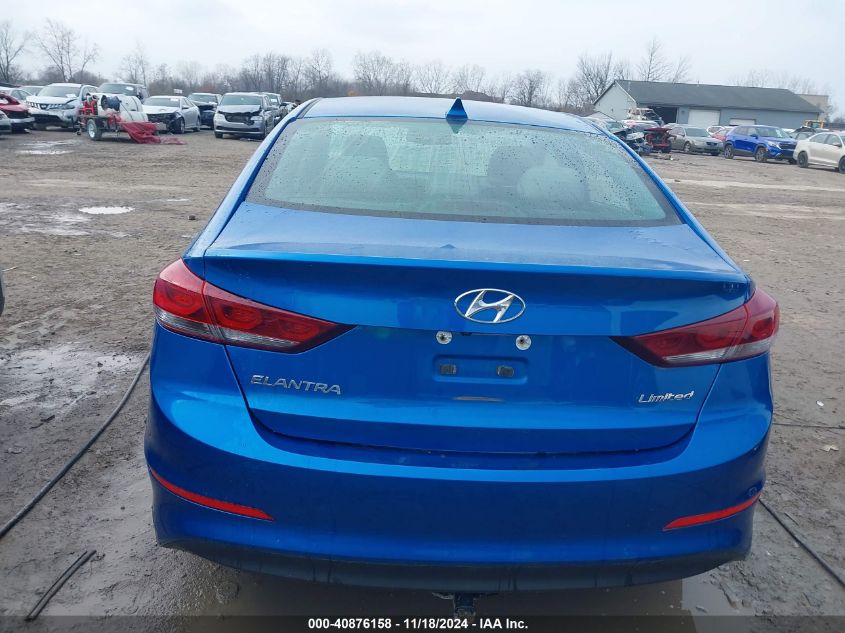 2018 HYUNDAI ELANTRA LIMITED - 5NPD84LF5JH272856