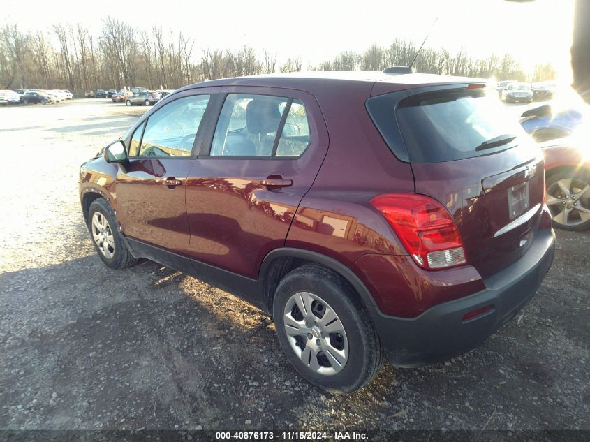 2016 Chevrolet Trax 1Ls VIN: 3GNCJKSBXGL279417 Lot: 40876173