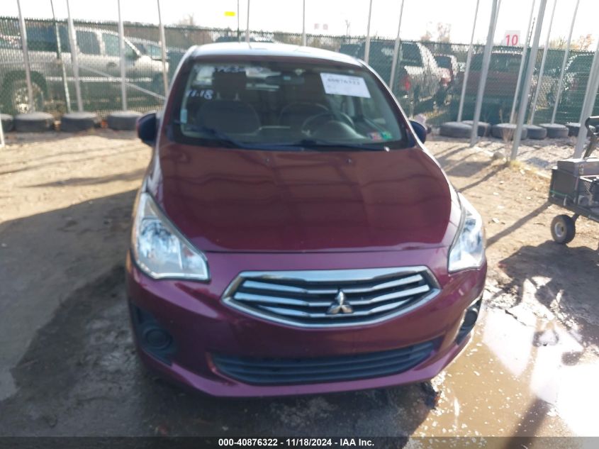 2019 Mitsubishi Mirage G4 Es VIN: ML32F3FJ8KHF06193 Lot: 40876322