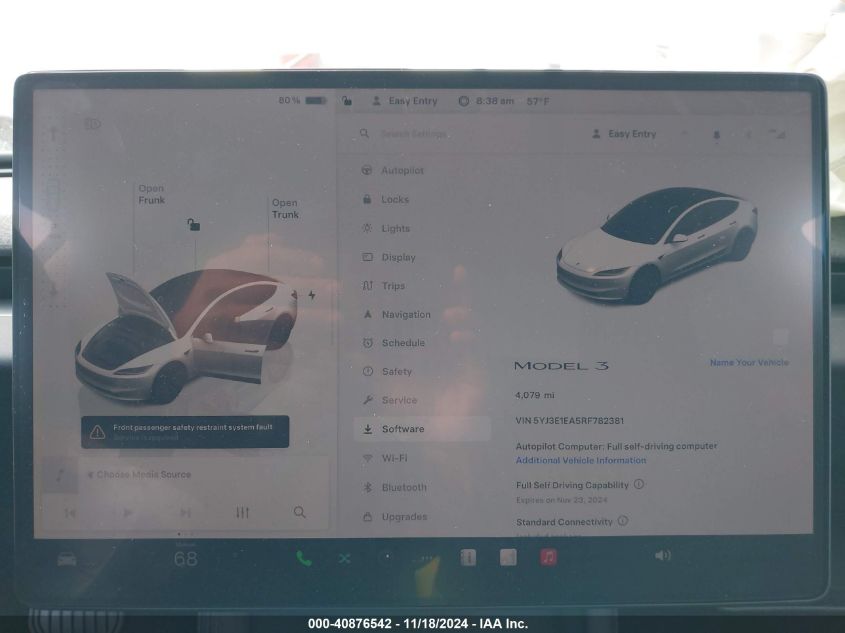 2024 Tesla Model 3 VIN: 5YJ3E1EA5RF782381 Lot: 40876542