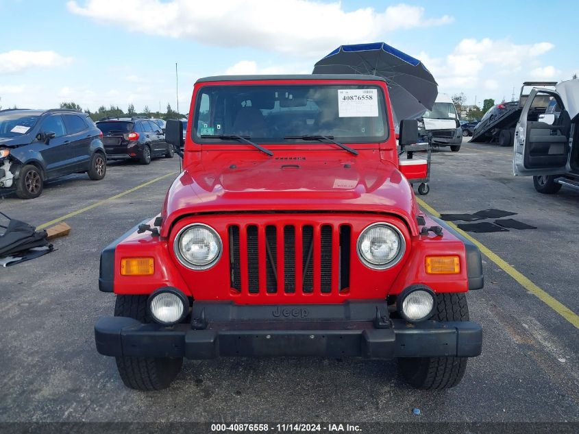 2000 Jeep Wrangler Sport VIN: 1J4FA49S4YP783291 Lot: 40876558