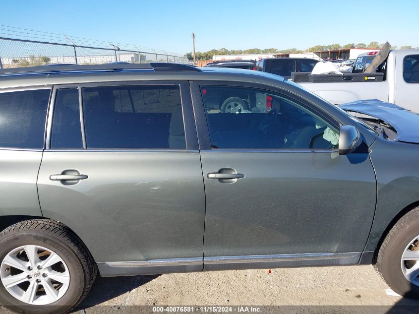 2013 Toyota Highlander Base Plus V6 VIN: 5TDZK3EH1DS092658 Lot: 40876581