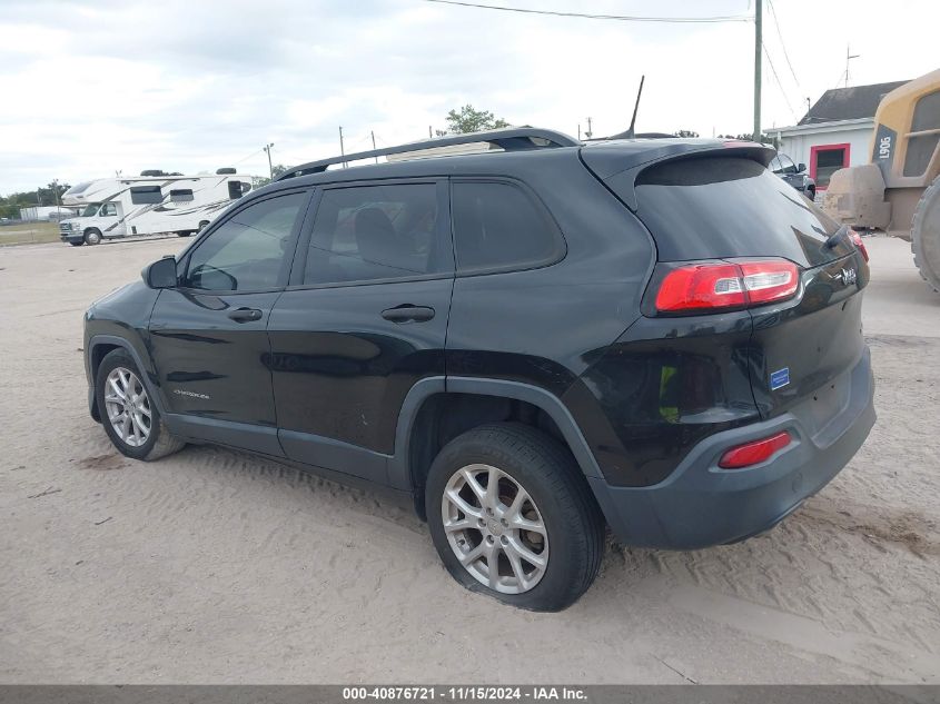 2016 Jeep Cherokee Sport VIN: 1C4PJLAB6GW291513 Lot: 40876721