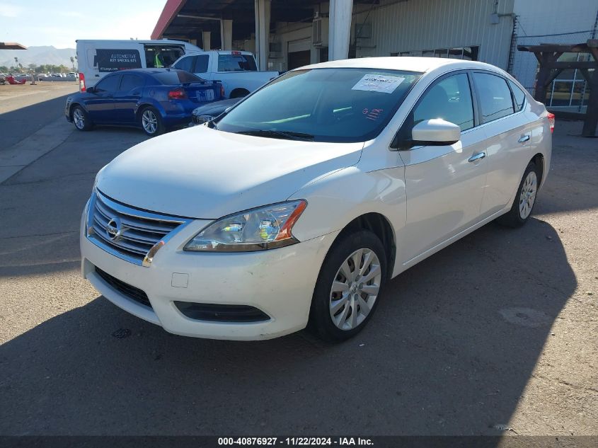 2013 Nissan Sentra, Неизвестно, IAAI, VIN 3N1AB7AP3DL747672 — фото 2