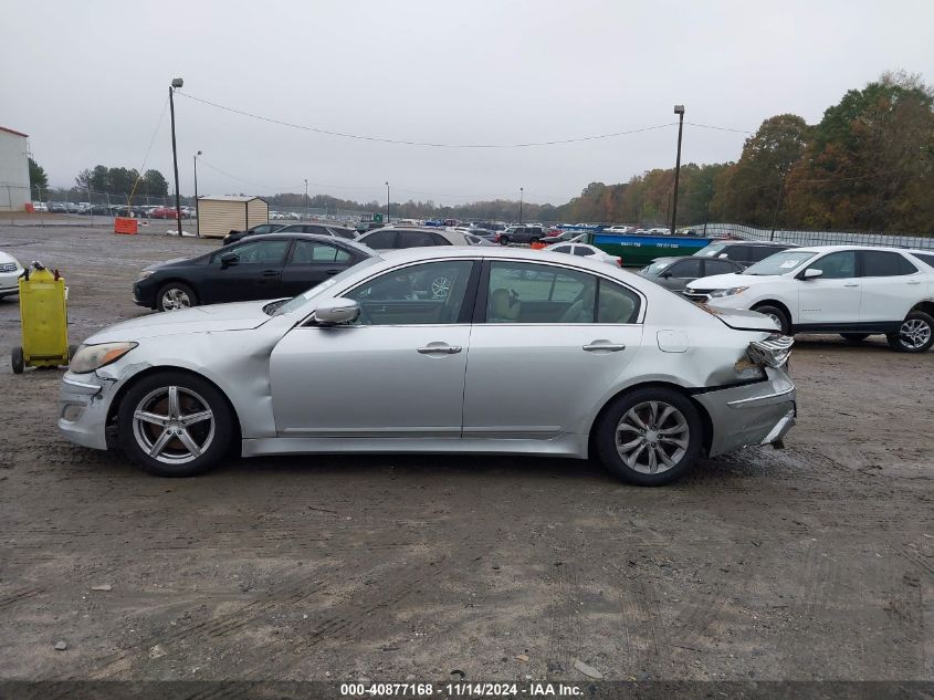 2013 Hyundai Genesis 3.8 VIN: KMHGC4DD8DU242989 Lot: 40877168