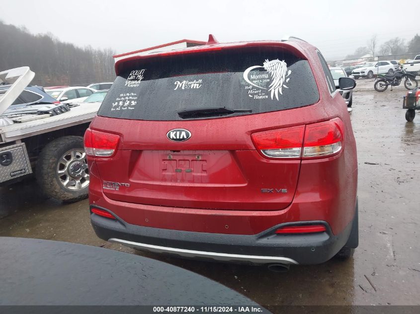 2016 KIA SORENTO 3.3L EX - 5XYPHDA55GG078853