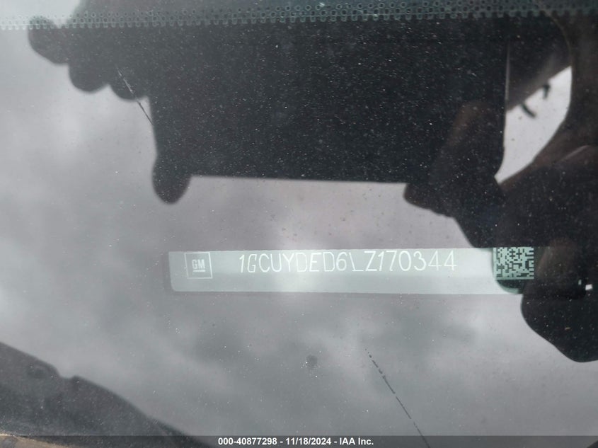 2020 CHEVROLET SILVERADO VIN: 1GCUYDED6LZ170344