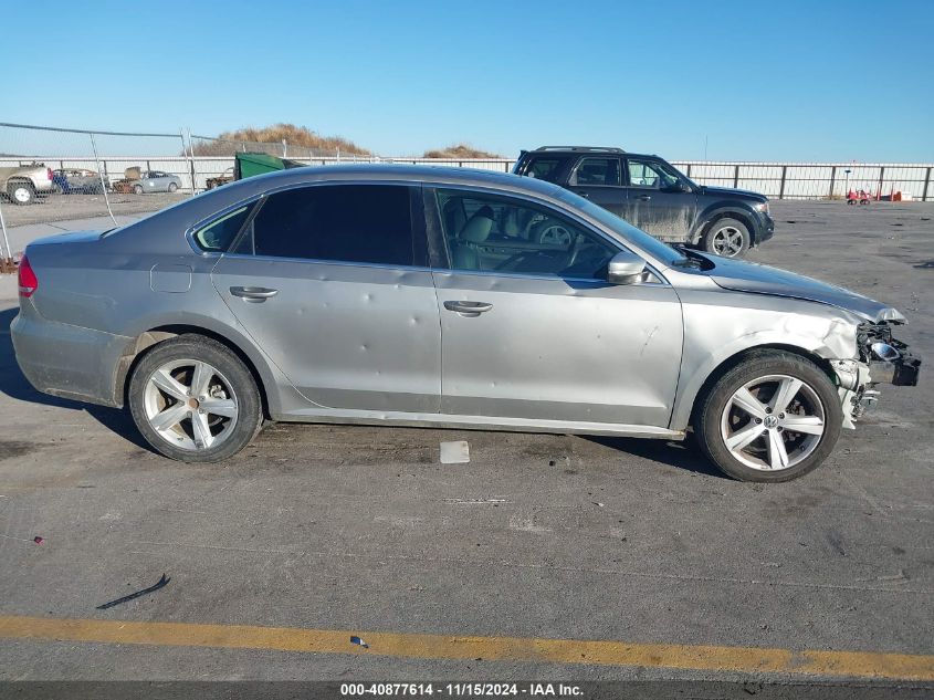 2013 Volkswagen Passat Se W/Sunroof VIN: 1VWBP7A36DC009423 Lot: 40877614