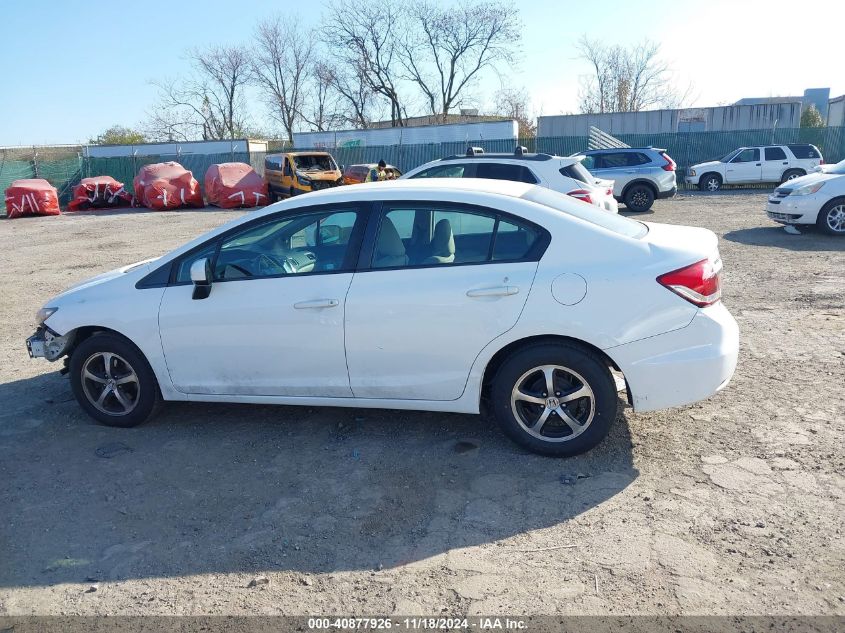 2015 Honda Civic Se VIN: 19XFB2F72FE258105 Lot: 40877926