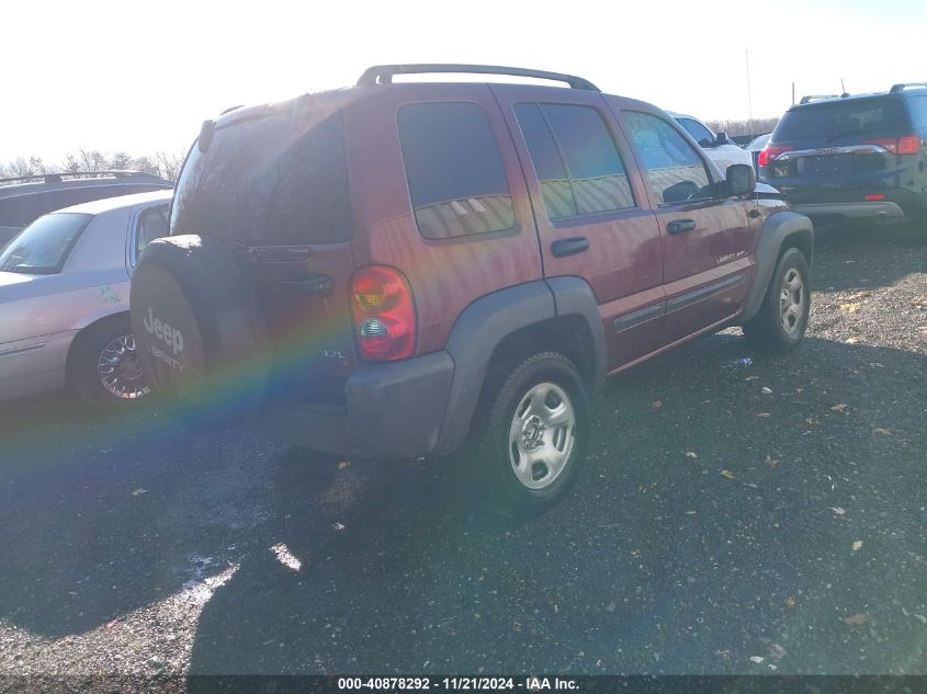 2002 Jeep Liberty Sport VIN: 1J4GL48K12W325933 Lot: 40878292