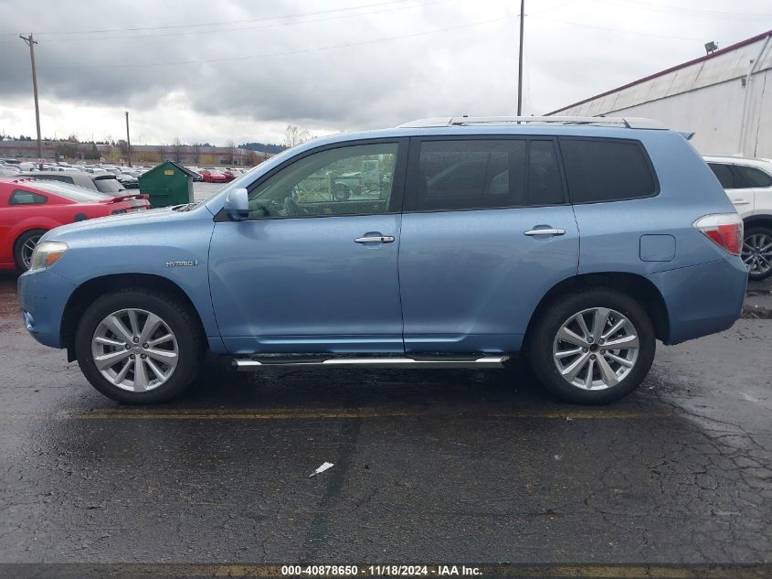 2008 Toyota Highlander Hybrid Limited VIN: JTEEW44A982023464 Lot: 40878650