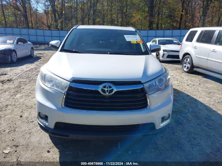 2014 Toyota Highlander Limited V6 VIN: 5TDYKRFH0ES034684 Lot: 40878668