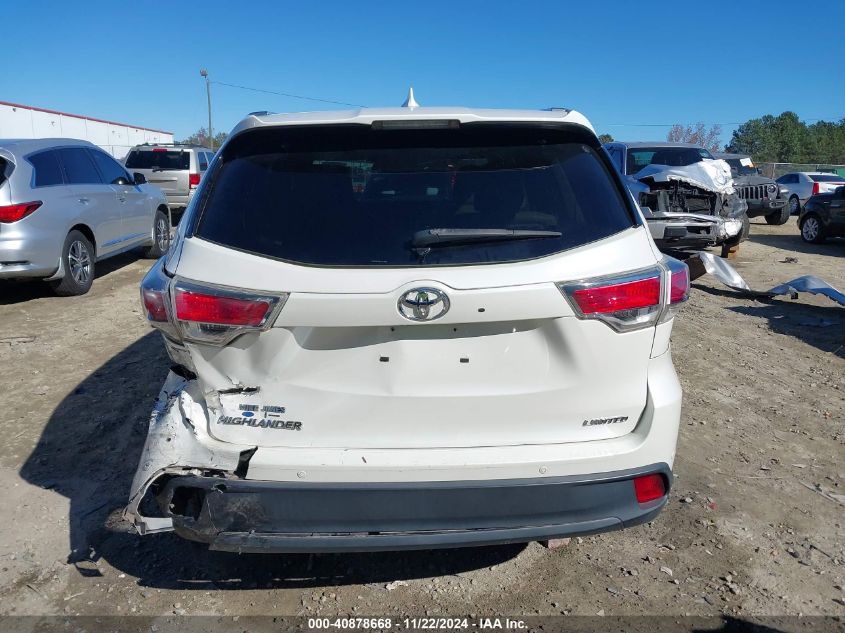 2014 Toyota Highlander Limited V6 VIN: 5TDYKRFH0ES034684 Lot: 40878668