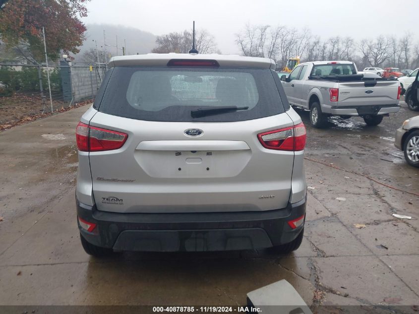 2020 Ford Ecosport S VIN: MAJ6S3FL3LC319831 Lot: 40878785