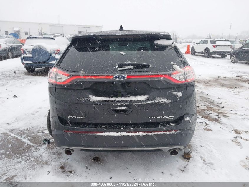 2015 Ford Edge Titanium VIN: 2FMTK4K82FBB08494 Lot: 40878863