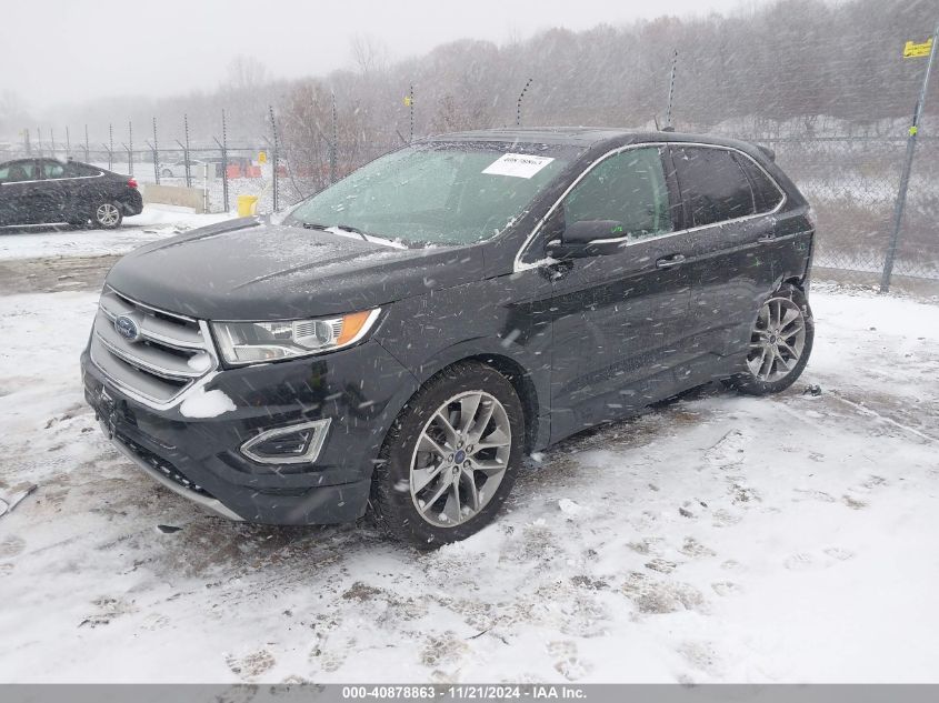 2015 Ford Edge Titanium VIN: 2FMTK4K82FBB08494 Lot: 40878863