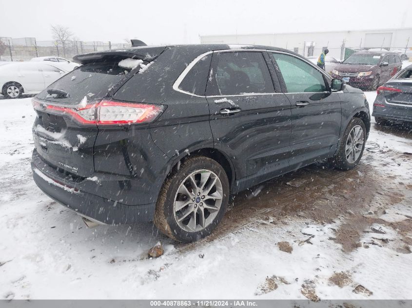 2015 Ford Edge Titanium VIN: 2FMTK4K82FBB08494 Lot: 40878863