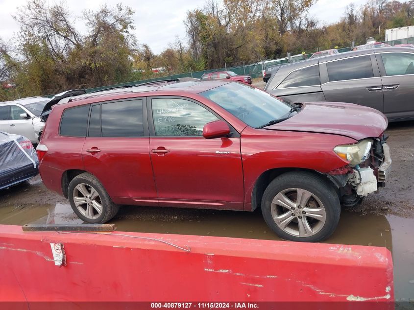 2009 Toyota Highlander Sport VIN: JTEES43A392137376 Lot: 40879127