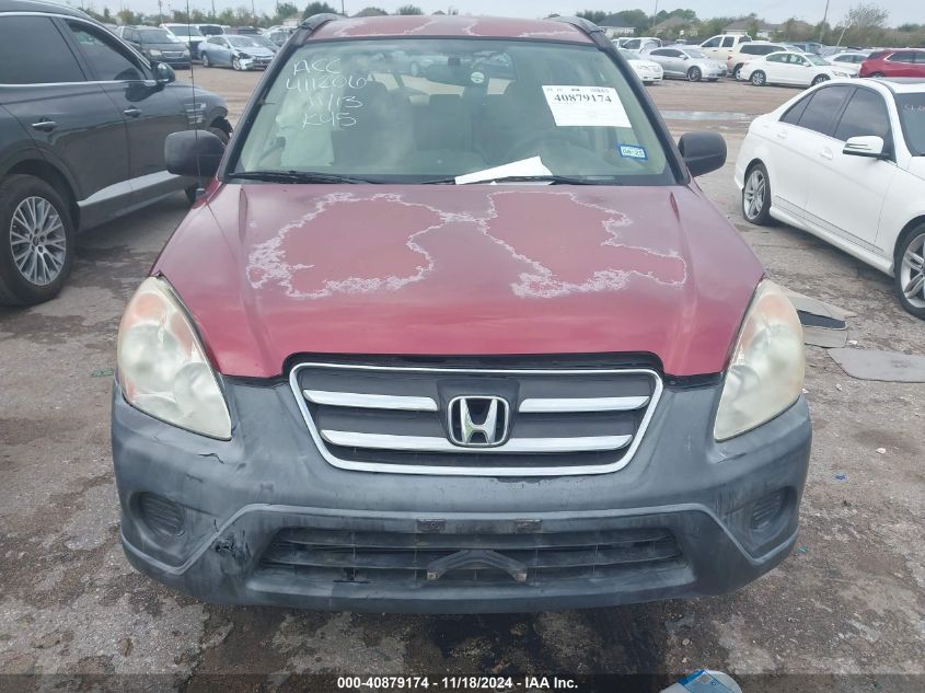 2005 Honda Cr-V Lx VIN: JHLRD68505C003360 Lot: 40879174