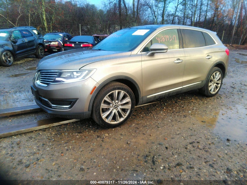 Vin: 2lmtj8lp9gbl70289, lot: 41368980, lincoln mkx reserve 20162