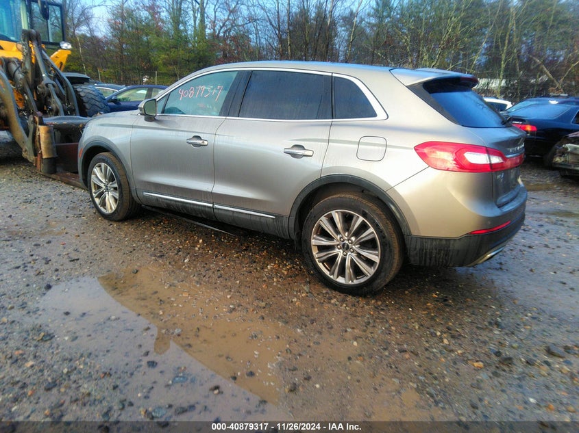 Vin: 2lmtj8lp9gbl70289, lot: 41368980, lincoln mkx reserve 20163