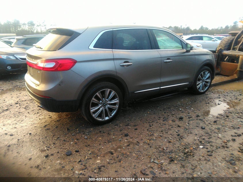 Vin: 2lmtj8lp9gbl70289, lot: 41368980, lincoln mkx reserve 20164