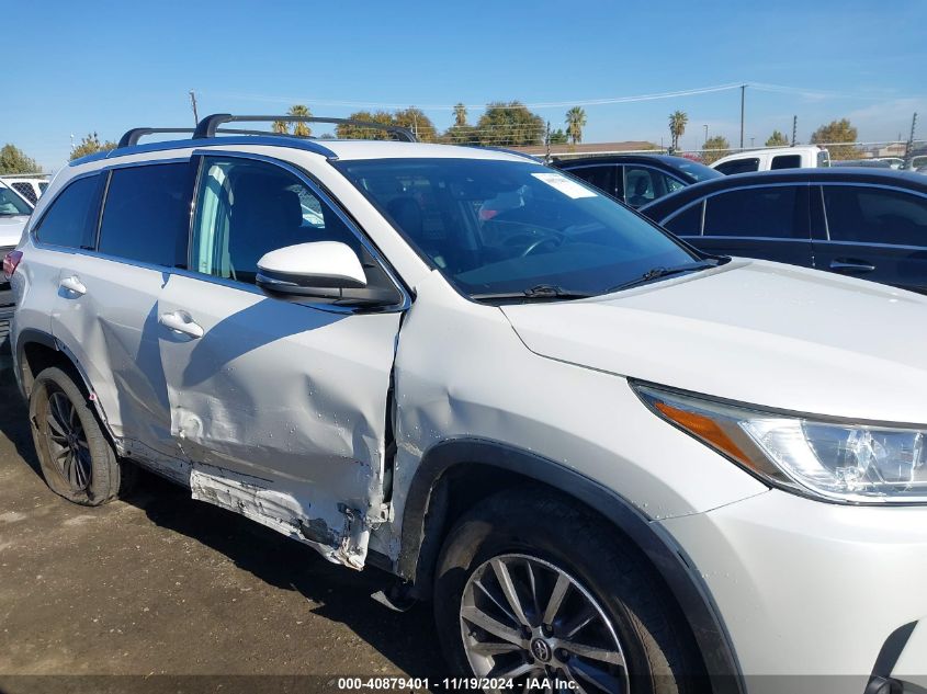 2019 Toyota Highlander Xle VIN: 5TDKZRFH3KS350125 Lot: 40879401