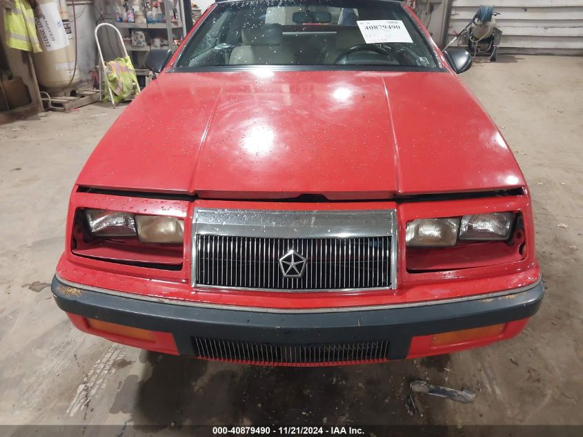 1990 Chrysler Lebaron VIN: 1C3XJ4536LG453450 Lot: 40879490