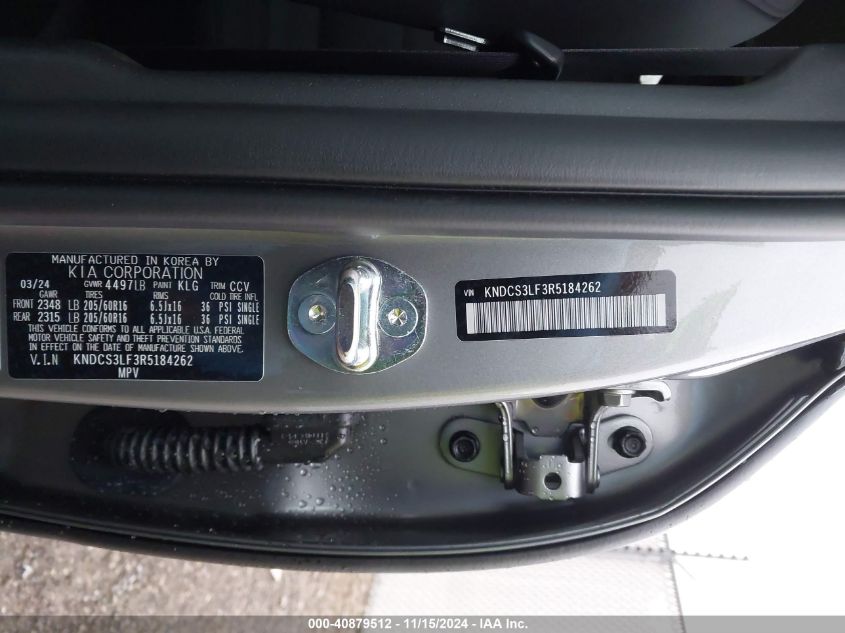 2024 Kia Niro Plug-In Hybrid Ex VIN: KNDCS3LF3R5184262 Lot: 40879512