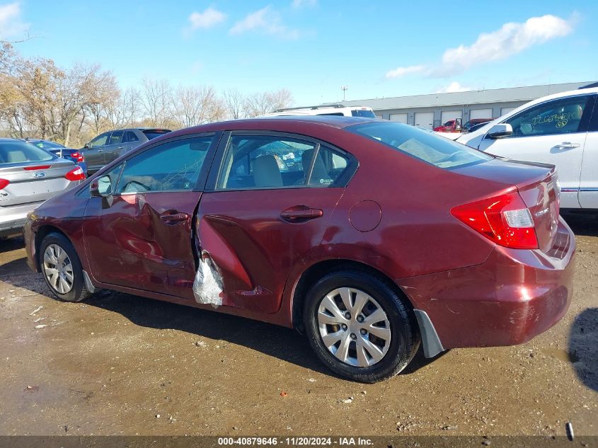 2012 Honda Civic Lx VIN: 2HGFB2F57CH532706 Lot: 40879646